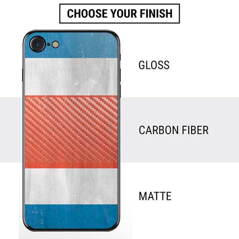Costa Rican Flag Distressed iPhone SE (2nd & 3rd Gen) Skin